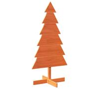 (wax brown, 120 cm) vidaXL Wooden Christmas Tree for Decoration Xmas Tree Solid Wood Pine