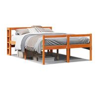 (wax brown, 120 x 190 cm) vidaXL Senior Bed with Headboard Children Bed Frame Bunk Bed Solid Wood Pine