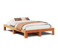 Bed Frame without Mattress Wax Brown 120x200 cm Solid Wood Pine vidaXL
