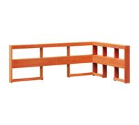 (wax brown, 138.5 x 208.5 x 80 cm) vidaXL Bookcase Headboard Bedroom Back Headboard L-Shaped Solid Wood Pine