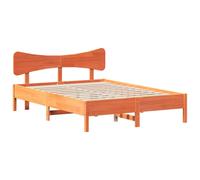 (wax brown, 140 x 190 cm) vidaXL Bed Frame without Mattress Bed Solid Wood Pine