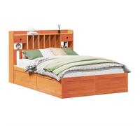 (wax brown, 140 x 200 cm) vidaXL Bed Frame without Mattress Solid Wood Pine