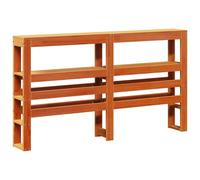 (wax brown, 141 x 19 x 82 cm) vidaXL Headboard with Shelves Bedroom Bed Header Bed Headboard Solid Wood Pine