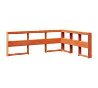 (wax brown, 153.5 x 208.5 x 80 cm) vidaXL Bookcase Headboard Bedroom Back Headboard L-Shaped Solid Wood Pine
