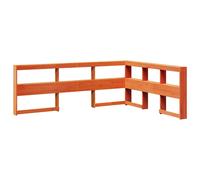 (wax brown, 158.5 x 208.5 x 80 cm) vidaXL Bookcase Headboard Bedroom Back Headboard L-Shaped Solid Wood Pine