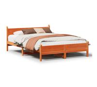 (wax brown, 160 x 200 cm) vidaXL Bed Frame without Mattress Bed Base Bedstead Solid Wood Pine