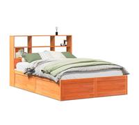 (wax brown, 160 x 200 cm) vidaXL Bed Frame without Mattress Bed Base Solid Wood Pine