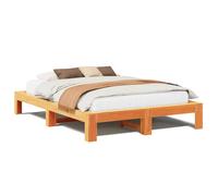 (wax brown, 160 x 200 cm) vidaXL Bed Frame without Mattress Bed Base Solid Wood Pine