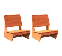 (wax brown, 2 pcs) vidaXL Garden Chairs Outdoor Chair Picnic Chair Patio Seating Solid Wood Pine