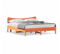 (wax brown, 200 x 200 cm) vidaXL Bed Frame without Mattress Bed Solid Wood Pine
