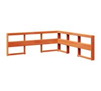 (wax brown, 218.5 x 218.5 x 80 cm) vidaXL Bookcase Headboard Bedroom Back Headboard L-Shaped Solid Wood Pine