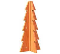 (wax brown, 49 cm) vidaXL Wooden Christmas Tree for Decoration Assemble Xmas Tree Solid Wood Pine