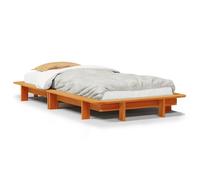 (wax brown, 75 x 190 cm) vidaXL Bed Frame Home Bedstead Bed Base Mattress Foundation Solid Wood Pine