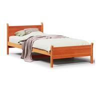 (wax brown, 75 x 190 cm) vidaXL Bed Frame without Mattress Bed Base Bedstead Solid Wood Pine