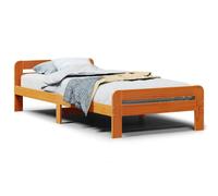 (wax brown, 75 x 190 cm) vidaXL Bed Frame without Mattress Bed Base Solid Wood Pine
