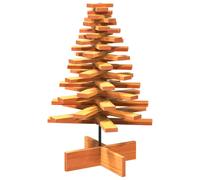 (wax brown, 80 cm) vidaXL Wooden Christmas Tree for Decoration Xmas Tree Solid Wood Pine