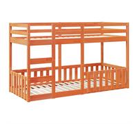 vidaXL Bunk Bed Wax Brown 80x200 cm Solid Wood Pine