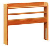 (wax brown, 85 x 16 x 82 cm) vidaXL Headboard with Shelves Bed Header Bed Headboard Solid Wood Pine