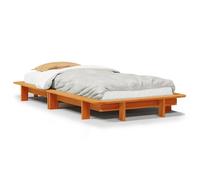 (wax brown, 90 x 190 cm) vidaXL Bed Frame Home Bedstead Bed Base Mattress Foundation Solid Wood Pine