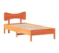 (wax brown, 90 x 190 cm) vidaXL Bed Frame without Mattress Bed Solid Wood Pine