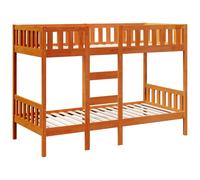 (wax brown, 90 x 190 cm) vidaXL Bunk Bed Loft Bed Kids Bed Frame Wax Solid Wood Pine