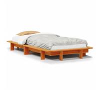 (wax brown, 90 x 200 cm) vidaXL Bed Frame Home Bedstead Bed Base Mattress Foundation Solid Wood Pine