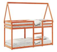 (wax brown, 90 x 200 cm) vidaXL Bunk Bed with Roof Children Bed Frame White 90x190 cm Solid Wood Pine