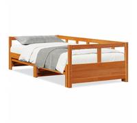 vidaXL Daybed without Mattress Wax Brown 90x200 cm Solid Wood Pine