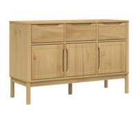 (wax brown) vidaXL Sideboard Cupboard Side Cabinet Home Storage Highboard Solid Wood Pine