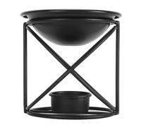 Wax Burner & Tea Light Warmer, Essential Oil Diffuser, Heater for Home Decor, Manual Candle Light Source, Scented Oil Warmer, Black Diffuser Gift