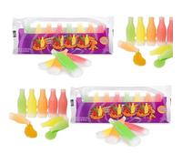 Wax Candy Mini Drink Wax Bottles 8 Bottles Pack 79g - Tiny Bottle Shaped Candy with Fruity Liquid Inside (Pack of 2)