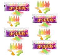 Wax Candy Mini Drink Wax Bottles 8 Bottles Pack 79g - Tiny Bottle Shaped Candy with Fruity Liquid Inside (Pack of 4)