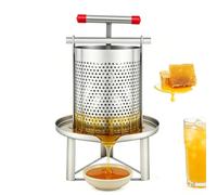 Wax Capping Press, Honey Press Extractor, Manual Honey Extractor with 2.6 Gal Capacity, Stainless Steel Honey Press for Beekeepers, Detachable for Honey, Juice Extraction (Without Cover)