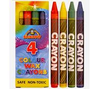 Wax Crayons Kids Party Bag Fillers 4 in pack, 10 packs supplied
