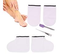 Wax Gloves Set,ANGGREK Transparent Brush Purple Spatula White Cloth Glove Foot Cover Spa Curement Set Paraffin Wax For Hand and Foot Spa Care Gloves Socks Set