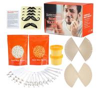 Wax Hair Removal - 5.71inch Box | Natural Microwave - Unscented Beads for Nose Eyebrows Beard Men Women DIY Hair Removal Kit Easy Use Salon Spa Home Grooming
