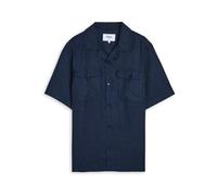 Wax London Bartlett Linen Shirt - Navy - XL