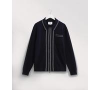 Wax London Mens Amble Polo Collar Zip Cardigan - Colour: Navy - Size: Large