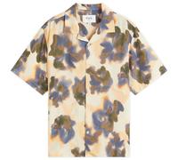 Wax London Men's Didcot Blue Floral Vacation Shirt Peach/Blue