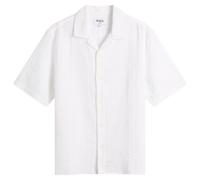 Wax London Men's Didcot Double Weave Grid Vacation Shirt Ecru