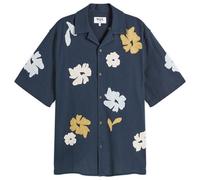 Wax London Men's Didcot Flower Applique Vacation Shirt Navy/Multi