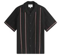 Wax London Men's Didcot Stripe Dobby Shirt Black/Multi