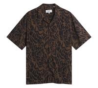 Wax London Men's Didcot Two Tone Floral Vacation Shirt Black/Brown