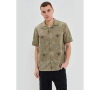 Wax London Mens Hawaiian Khaki Didcot Shirt