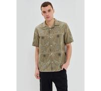 Wax London Mens Hawaiian Khaki Didcot Shirt