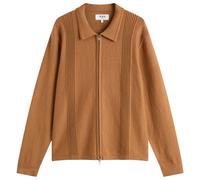 Wax London Men's Lennox Milano Zip Polo Camel