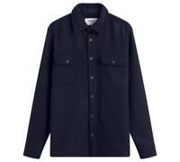 Wax London Men's Lomond Thick Wool Blend Overshirt Navy