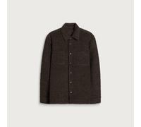Wax London Men's Mount Boucle Reversible Overshirt Dusty Brown Large