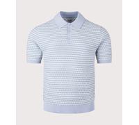 Wax London Mens Naples Mini Geo Polo Shirt - Colour: Light Blue - Size: Medium