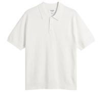 Wax London Men's Naples Retro Diamond Knit Polo Ecru